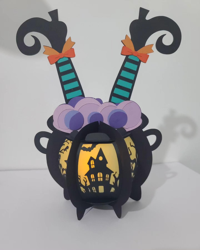 Lanterne halloween sorcière 