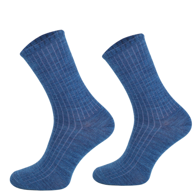 Cozy Alpaca & Merino – blå, tunna, stiliga vardagssockor