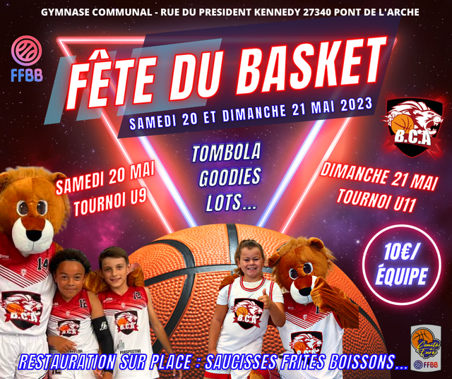 Inscription U11 tournoi Fête du basket 2023 (réservé aux clubs)