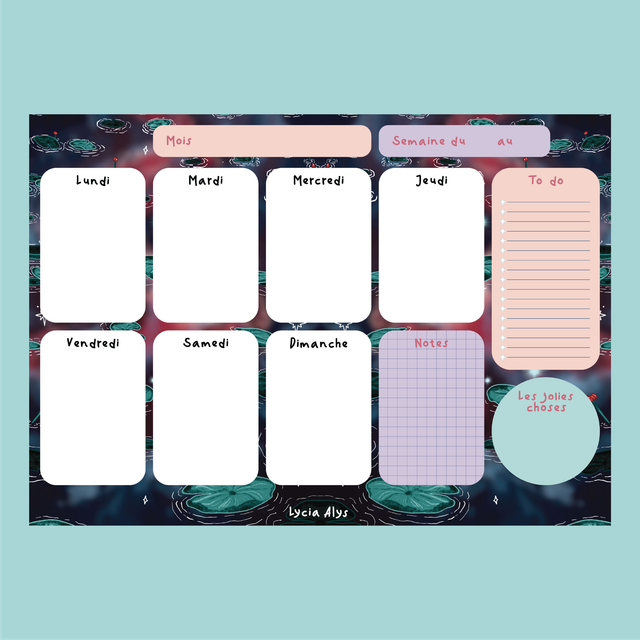 Semainier - nénuphar galaxie