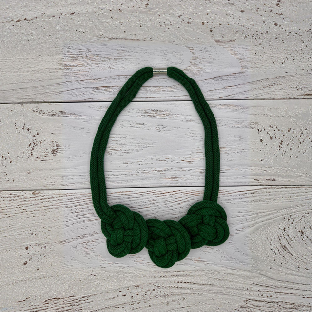 Three Knot Rope Necklace
