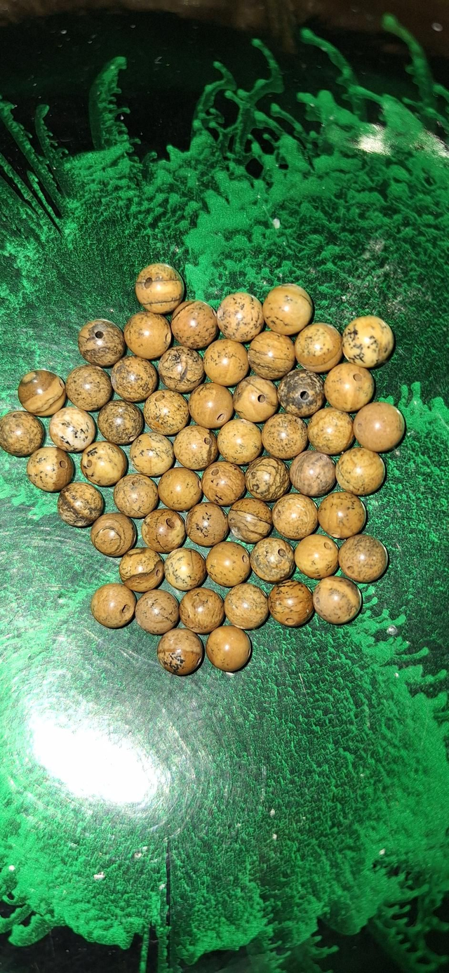 Picture stone jasper 6mm