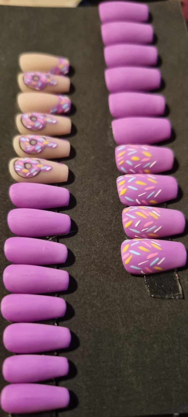 Purple donuts coffin S