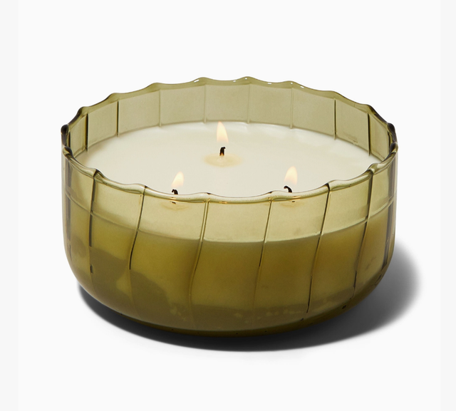 Design Works - Ripple Glass Candle (340g) - Secret Garden