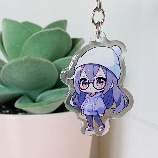 Porte-clés Purple Geek