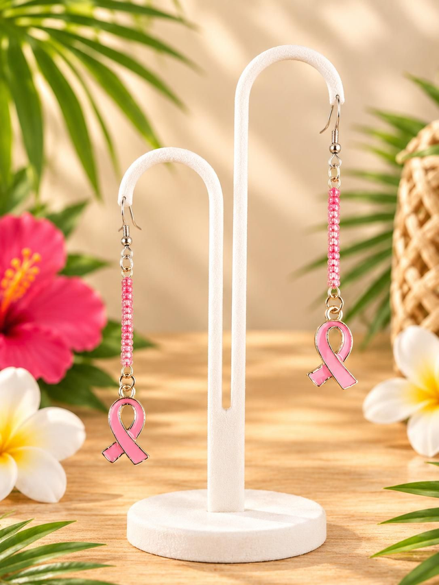 Boucles d'oreilles Octobre Rose 