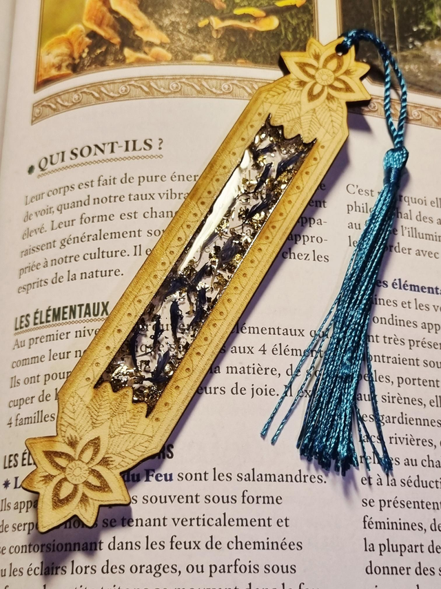 Marque-Grimoire #9 Bleuet et Or