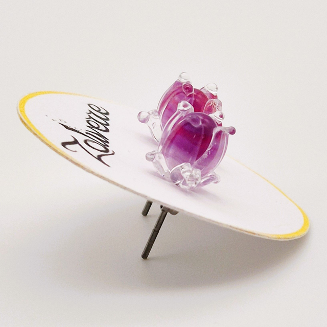 Puces d&#039;oreilles - Clochettes roses-violettes