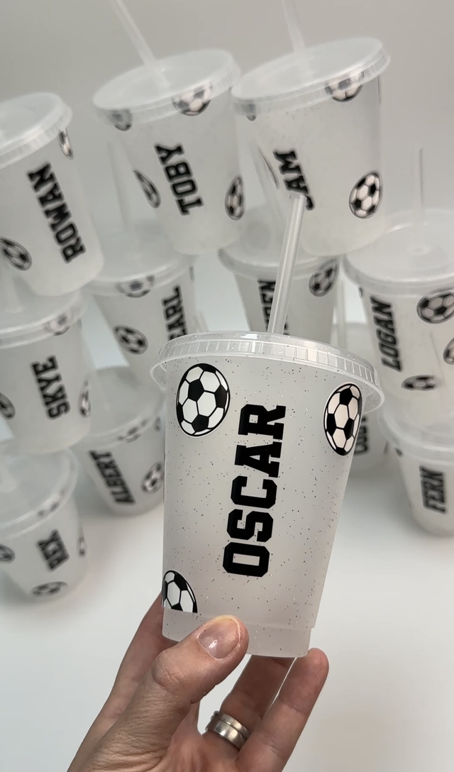 Personalised Small Football Cold cups