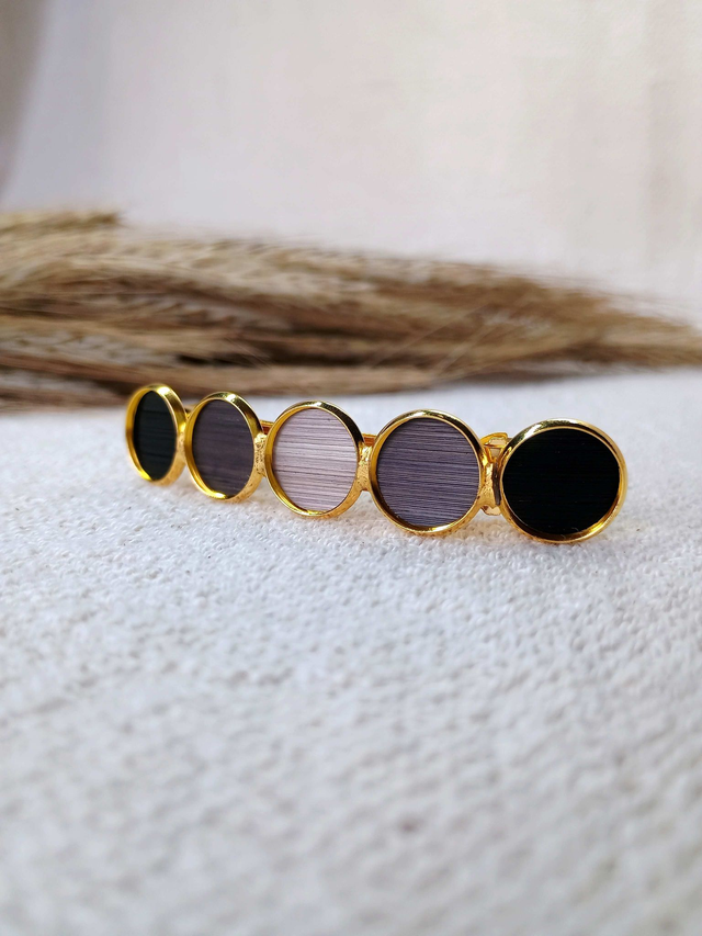 Barrette à cheveux dorée - Éclat Minéral