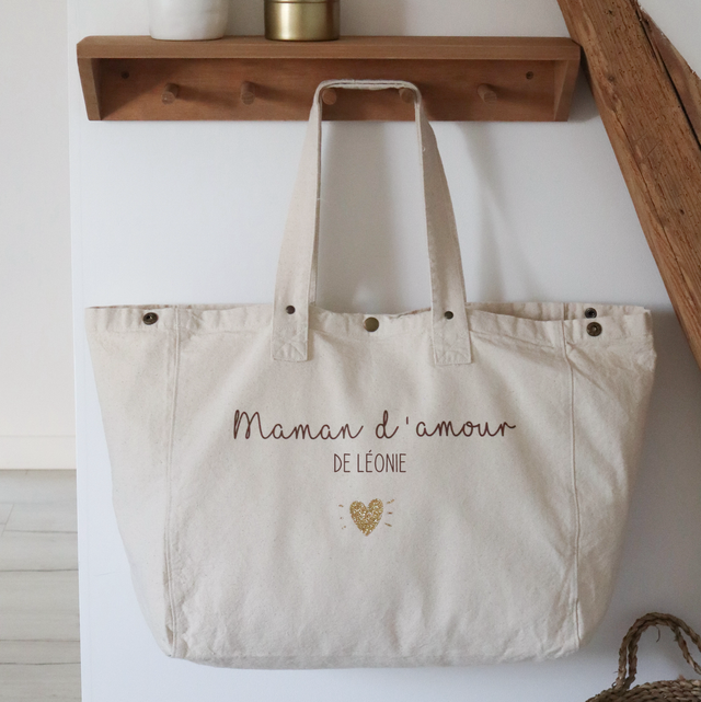 « maman d’amour » mon grand sac personnalisé