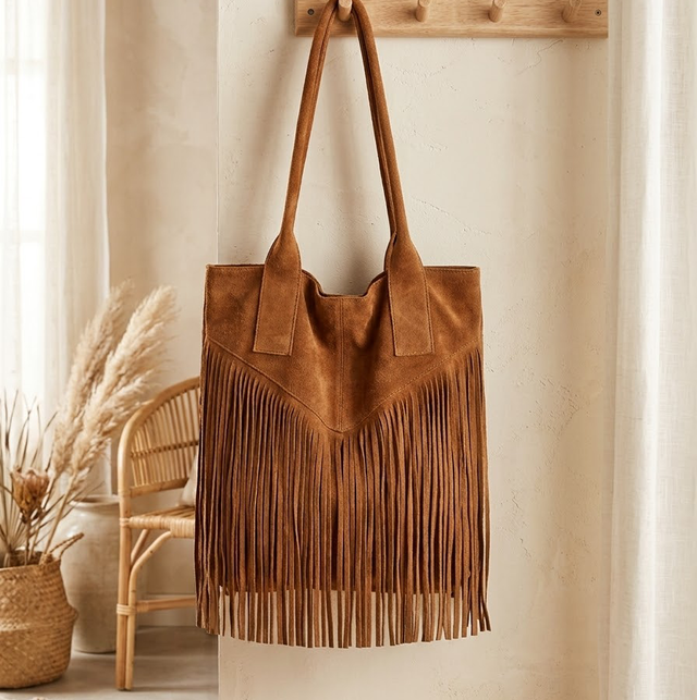 Borsa PELLE  Frange 
