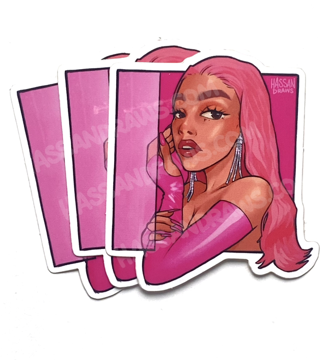 Hot Pink Vinyl Sticker