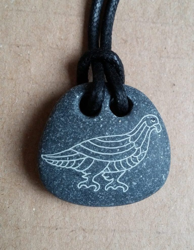 Pebble pendant  - Strathpeffer Eagle