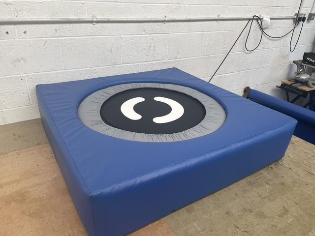 4ft x 4ft x 10 inch tall Dark blue Trampoline surround 