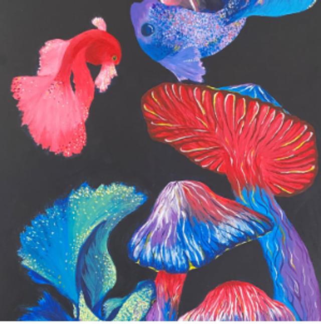 Nature is Wonderful - print of acrylic painting by Sophie Robilliard