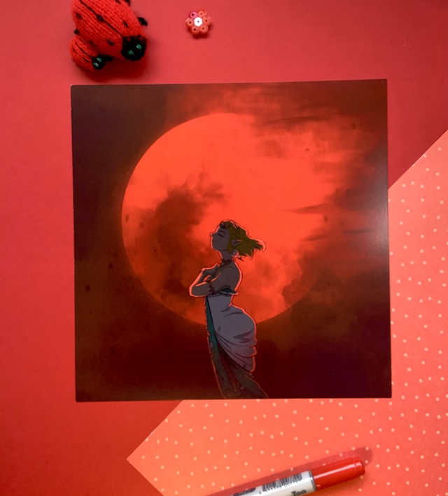 The Blood Moon - Legend of Zelda Print 20x20cm