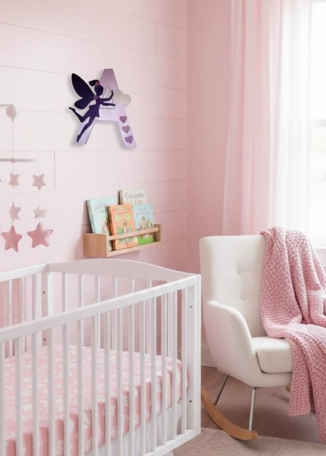 Lettre Initiale Murale Personnalisée (Bois ou Acrylique) - Cadeau de Naissance Unique