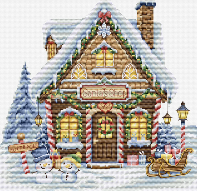 Santa’s Shop Counted Cross Stitch Kit by Luca-S