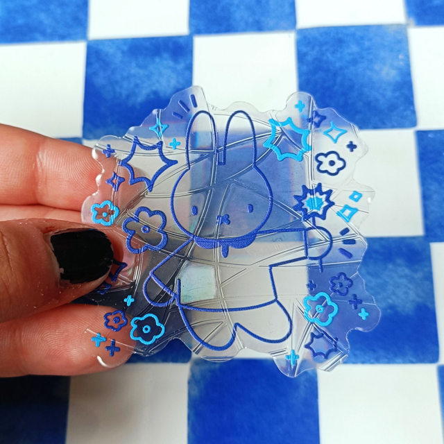bunny sparkles - suncatcher window sticker 