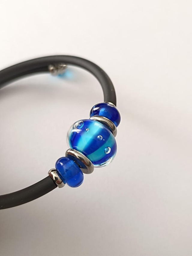 Bracelet bleu en verre 
