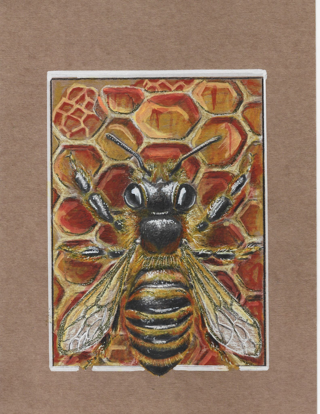 Whispers of the Golden Hive - Ltd Edition Printed Artwork A5 and A4 