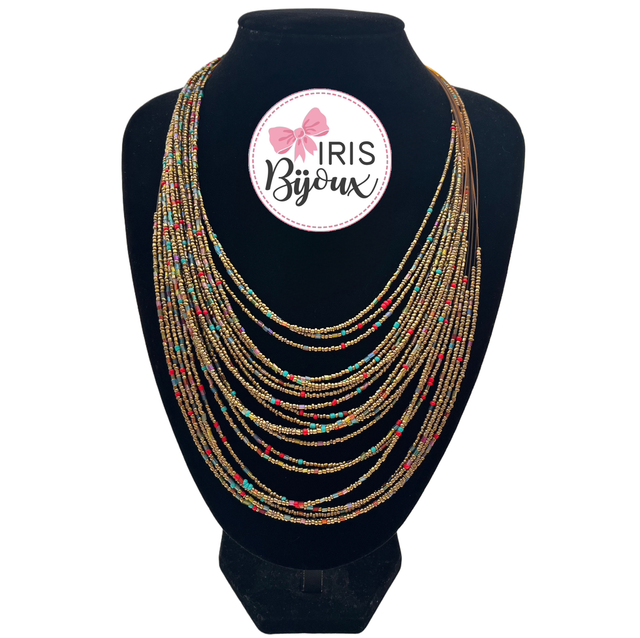 Collana multifilo perline 