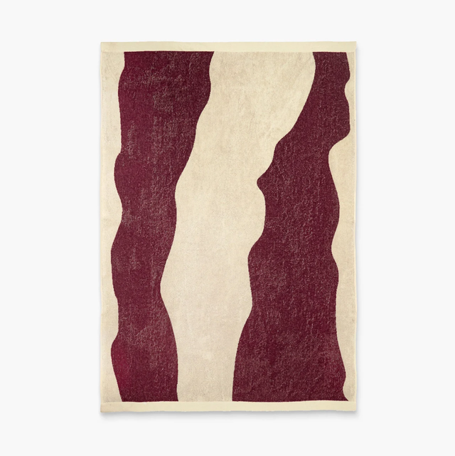 OAS Burgundy Bone Towel