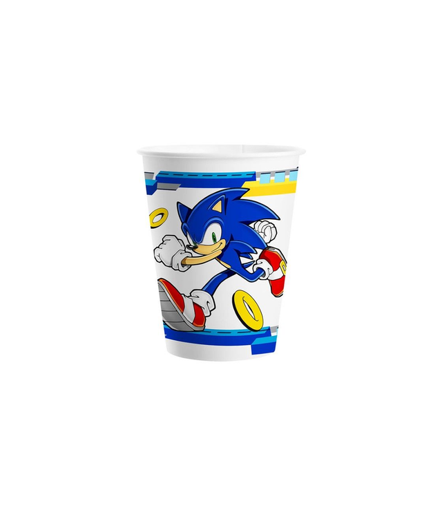 PARTY SONIC , 8 Bicchieri 20cl in carta - Sonic