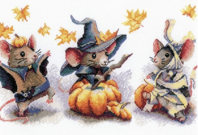 Riolis Spooky Mouse Trio Counted Cross Stitch Kit