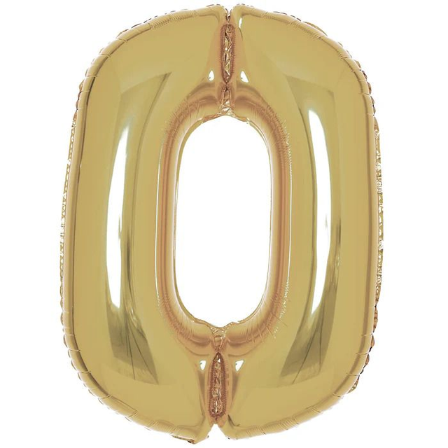 34" NUMBER 0 WHITE GOLD FOIL