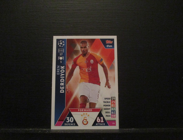 Eren Derdiyok - UEFA Champions League Match Attax 2018/19 Original Trading Card #376