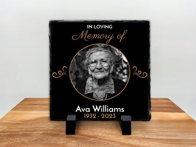 Personalised Slate Tile - Custom Rock Slate - In Memory
