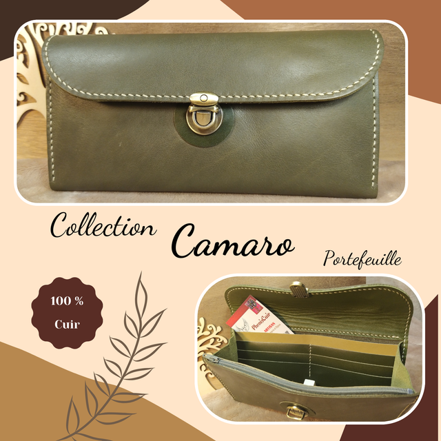 CAMARO portefeuille - Vert olive