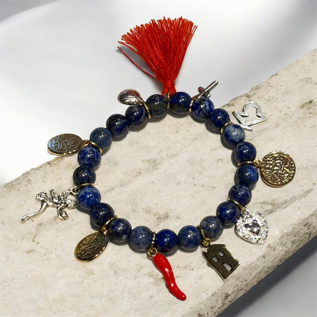 Bracciale multicharms blu 26NG-11