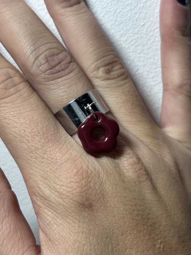 Argent 10mm Pampille Bordeaux