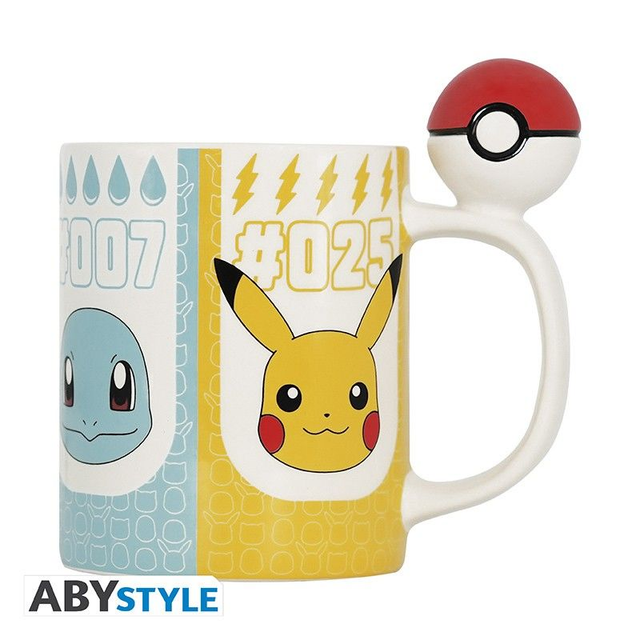 Pokemon: Kanto Starters Mug with Pokeball 3D Handle