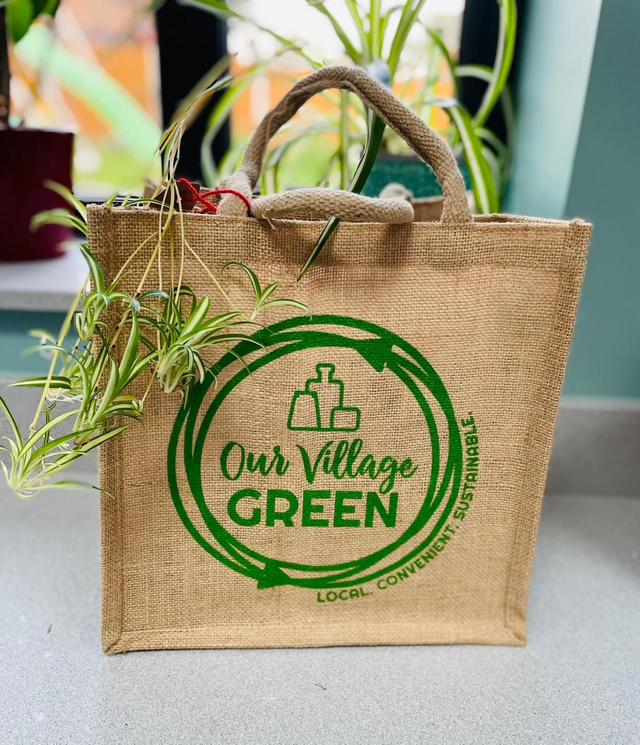 Handy Our Village Green Branded Reusable Jute Bag