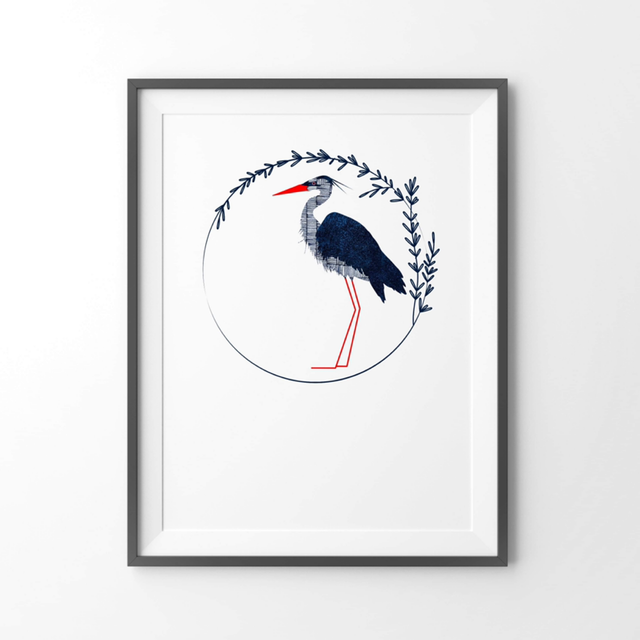 Grey Heron Print