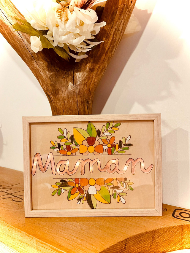 Cadre lumineux Maman