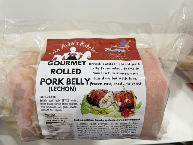 Gourmet Seasoned Rolled Pork Belly (Lechon) Quick-frozen raw, ready to roast