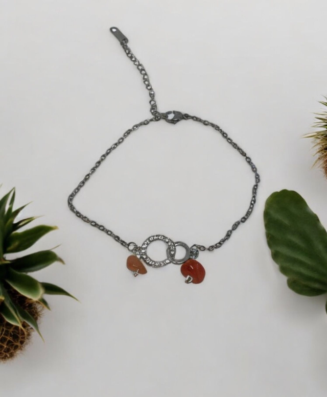 Bracelet pierre cornaline 100% fait main
