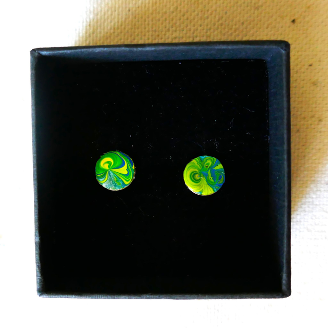 Boucles d'oreilles - Yellow spring - Argentées