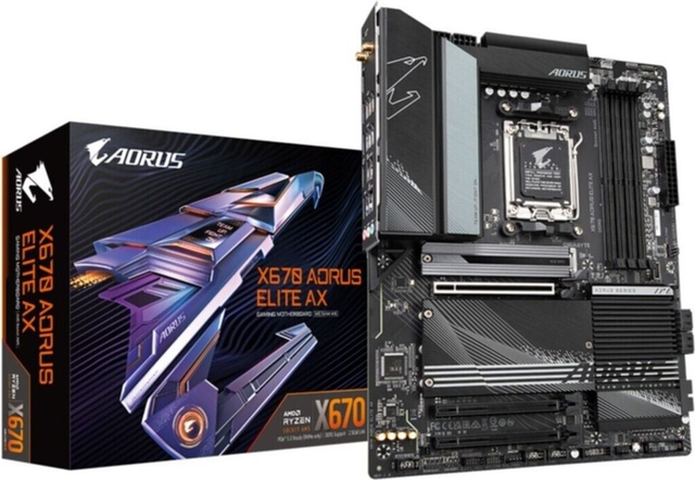 02.3.0003 – Scheda Madre Gigabyte X670E AORUS Elite AX – ATX high‑end nera con WiFi 7 per Ryzen 7000/8000/9000