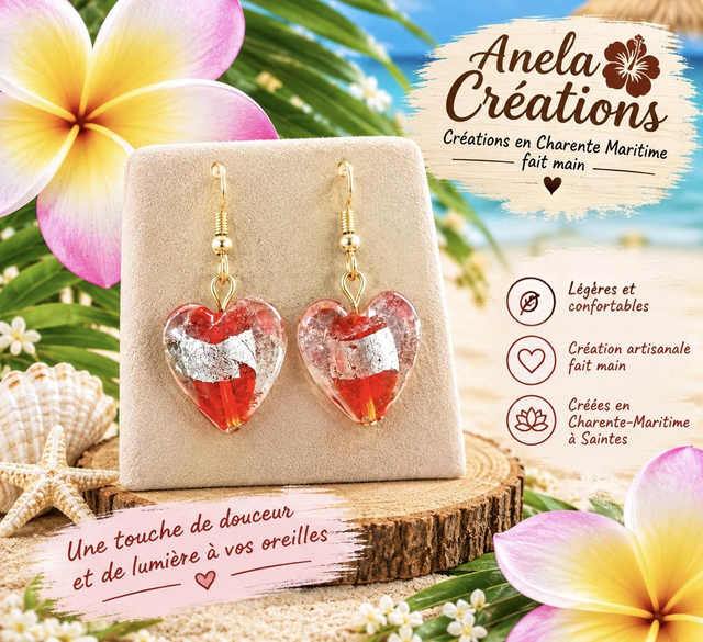 Boucles d'oreilles coeur 