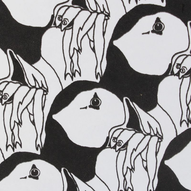 Make an A6 Coptic Bound Book Kit with puffins