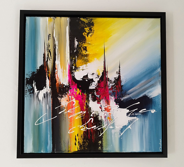 tableau abstrait coloré– art contemporain oeuvre originale signée