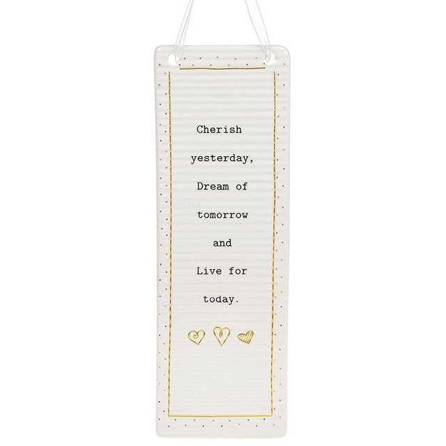 Thoughtful Words Rectangle Plaque - Live For Today
