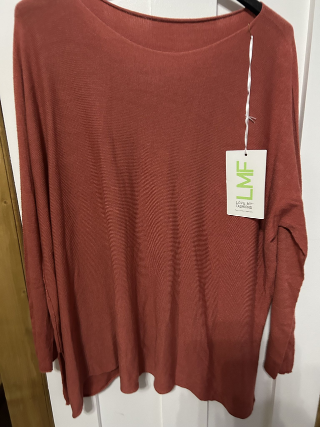 LMF - Pink Round Neck Long Sleeve Top - 391