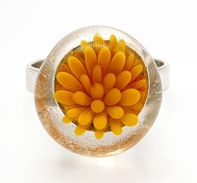 Bague Dahlia jaune